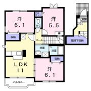 フォンテーヌA棟の間取り画像