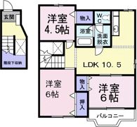 オークハイツの間取り画像