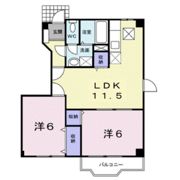 ヴィラグランブルー Aの間取り画像