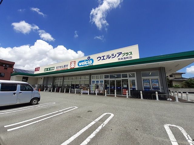 近くのウエルシアプラス島町店まで850m(徒歩11分)