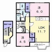 カルテット中島新町の間取り画像