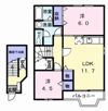 カルテット中島新町の間取り画像