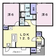 アムールメゾンBの間取り画像