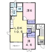ソレアード・ホソヤ Bの間取り画像
