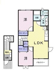 ソレアード・ホソヤ Bの間取り画像