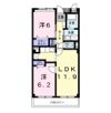 フォンテーヌ・パレスAの間取り画像