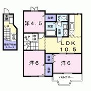 メロディーハイム横入川 Bの間取り画像