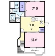 東三島575ハイツDの間取り画像