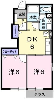 グリシ－ヌK・Iの間取り画像