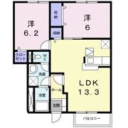 クレセント上乃木Bの間取り画像