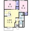 クレセント上乃木Bの間取り画像