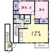 アビタシオンAの間取り画像