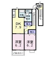 ソレアード・パティオBの間取り画像