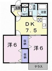 リヴィエール・プレッソK Aの間取り画像