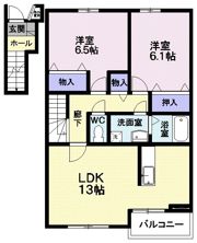 フレンシア長井Aの間取り画像