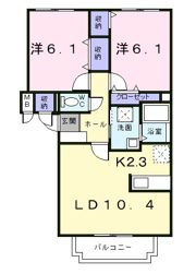 アバンフォンテーヌBの間取り画像