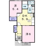 ペイサージュBの間取り画像