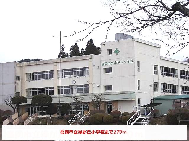 近くの盛岡市立緑が丘小学校まで270m（徒歩4分）