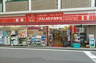 近くのクスリのナカヤマまで750m（徒歩10分）