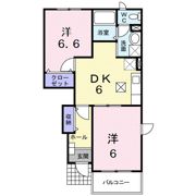 サウスエレガンス ハギオカの間取り画像