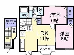 セカンドみなみの間取り画像