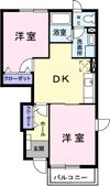 ウォーター フィールド Cの間取り画像