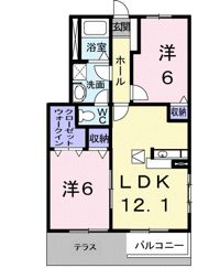 サンライト国分寺Aの間取り画像