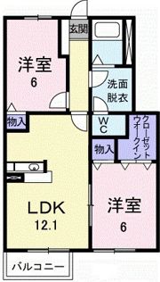 ガーデンコートAの間取り画像