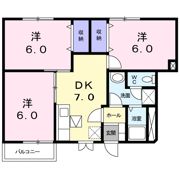 ホワイトリバー Aの間取り画像