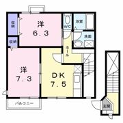 ホワイトリバー Bの間取り画像