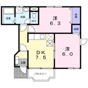 ハイツ萩山の間取り画像