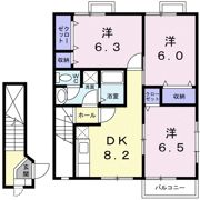 ソレイユ スクエアーBの間取り画像