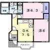 ヴィラ エルティーノ B棟の間取り画像