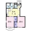 グリーンパレス Ⅵの間取り画像