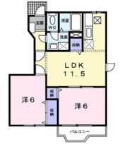 ラッキープレイスⅡの間取り画像