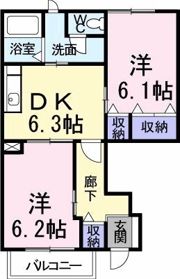 オーブリーS・K Aの間取り画像
