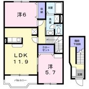 クレール カルキ Aの間取り画像