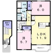 クレール カルキ Aの間取り画像