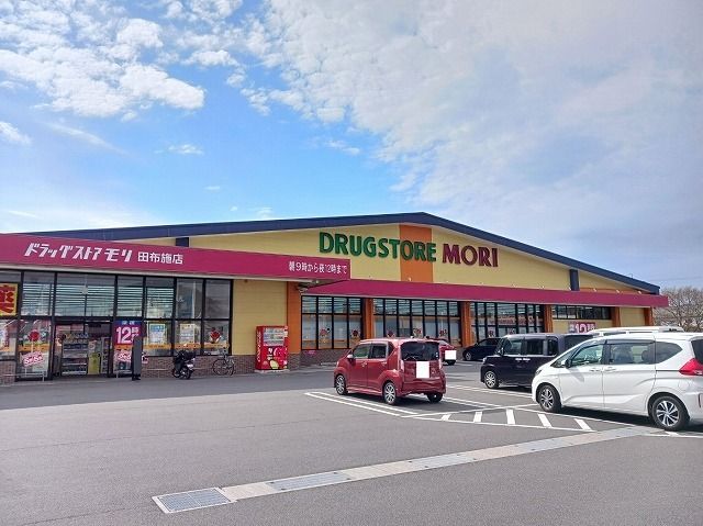 近くのドラッグストアモリ田布施店まで1,200m(徒歩15分)