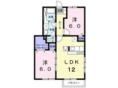 メリーパレス Aの間取り画像
