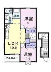 アヴェニューフォンテーヌ Cの間取り画像