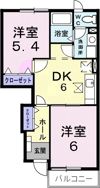 クレージュ都府楼南の間取り画像