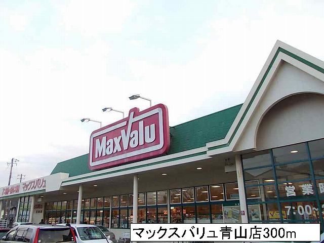 近くのマックスバリュ青山店まで300m(徒歩4分)