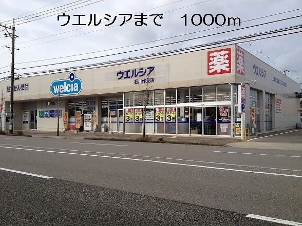 近くのウエルシアまで1,000m（徒歩13分）