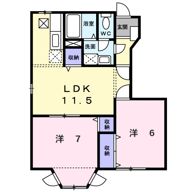 エスペランスⅡの間取り画像