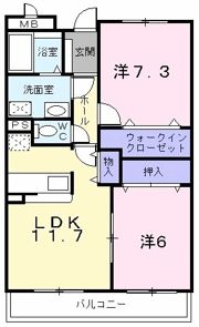 サンパティーク上北台の間取り画像