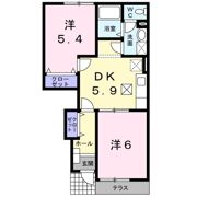 シャルマンヴィルBの間取り画像