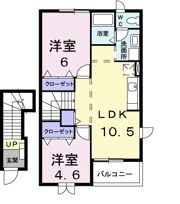 メゾン シャンティ Aの間取り画像
