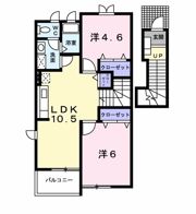 アルカディアAの間取り画像