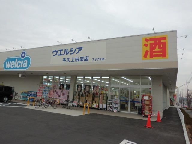 近くのウエルシア 牛久上柏田店まで800m(徒歩10分)